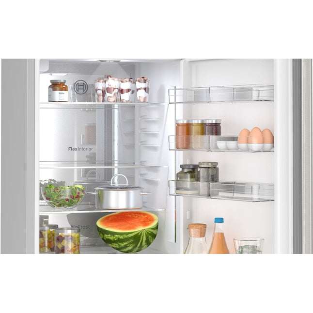 Bosch 800 Series 12.8-cu ft Counter-Depth Built-In Bottom-Freezer Refrigerator with Ice Maker ( Stainless Steel ) ENERGY STAR Certified