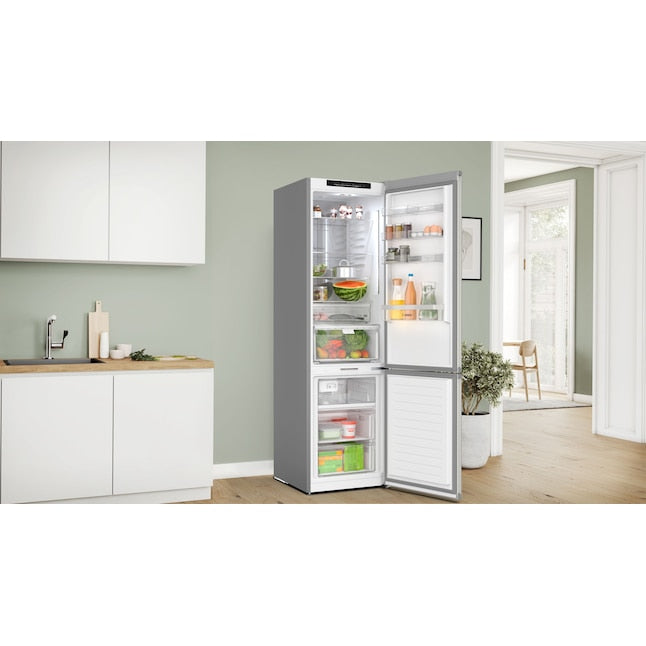 Bosch 800 Series 12.8-cu ft Counter-Depth Built-In Bottom-Freezer Refrigerator with Ice Maker ( Stainless Steel ) ENERGY STAR Certified