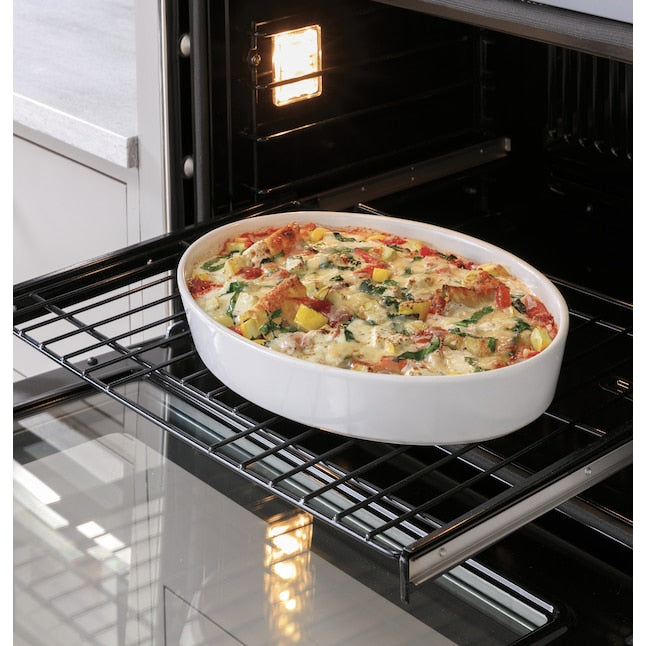 Cafe 30 inch Self + Steam Cleaning Microwave Wall Oven Combo ( Stainless Steel )