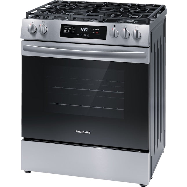 Frigidaire 30-in 5 burners 5.1-cu ft Slide-In Natural Gas Range ( Stainless steel )