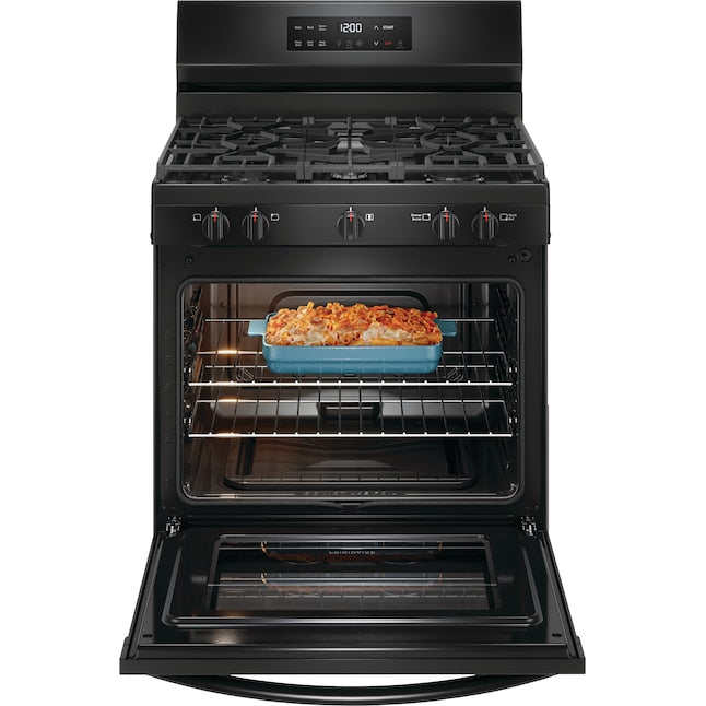 Frigidaire 30-in 5 burners 5.1-cu ft Freestanding Natural Gas Range ( Black )