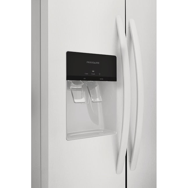 Frigidaire 22.3-cu ft Side-by-Side Refrigerator with Ice Maker ,Water and Ice Dispenser ( White ) ENERGY STAR Certified