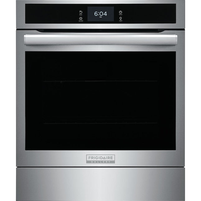 Frigidaire Gallery 24 inch Single Electric Wall Oven with Air Fry True Convection and Self + Steam Cleaning ( Fingerprint Resistant Stainless Steel )