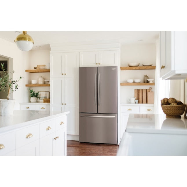 Frigidaire Gallery Counter-Depth 23.3-cu ft 3 -Door French Door Refrigerator with Ice Maker with Water Dispenser ( Fingerprint Resistant Stainless Steel ) ENERGY STAR Certified