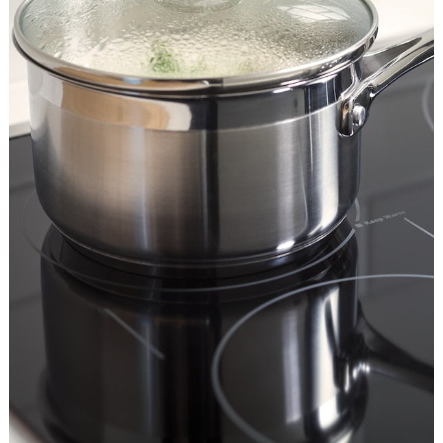 GE 36-in 5 burners Smooth surface Black Electric Cooktop