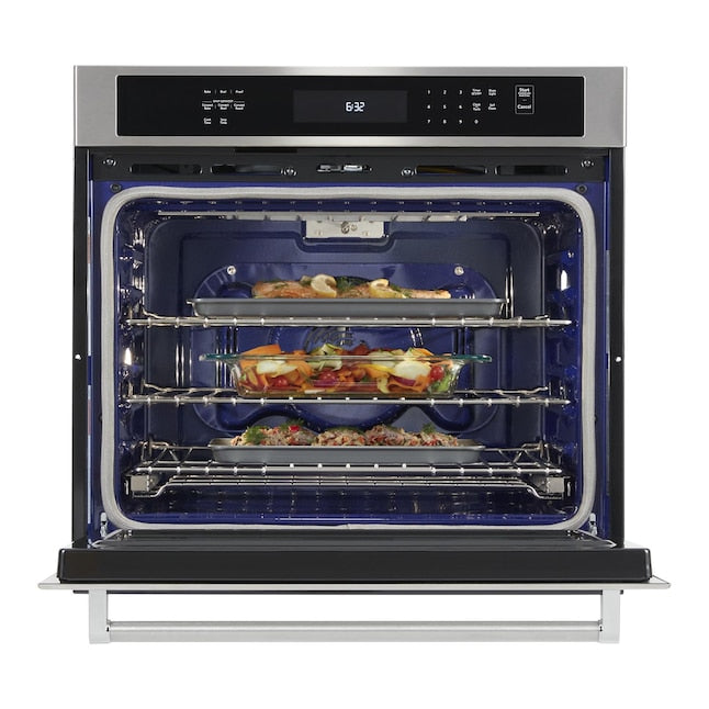 KitchenAid 30 inch Single Electric Wall Oven Single-fan and Self-cleaning ( Stainless Steel )