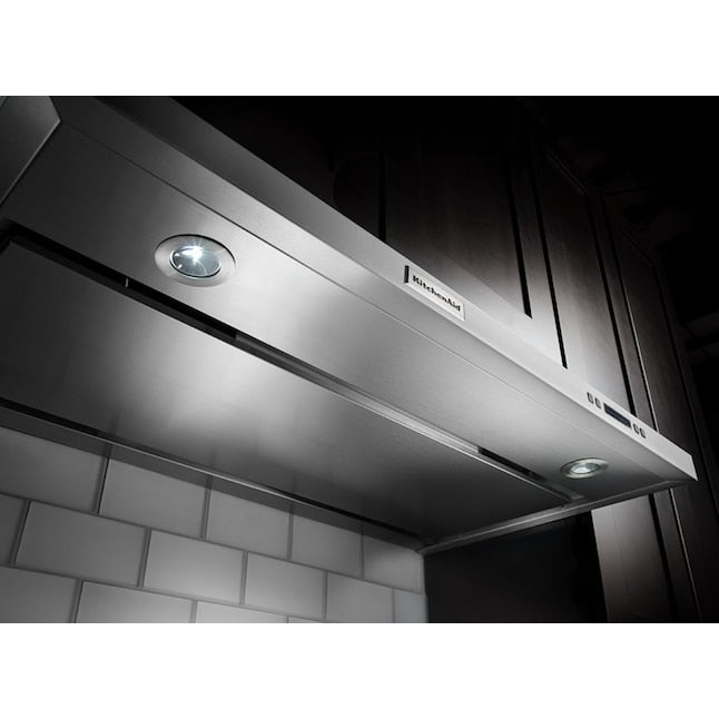 KitchenAid 30 inch Convertible 600.0000-CFM Recirculating Stainless steel Under Cabinet Range Hood with Charcoal Filter