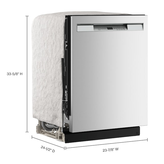 Maytag 24-in Front Control Built-in Dishwasher ( Stainless Steel ) , 50-Decibel Very Quiet Sound Level