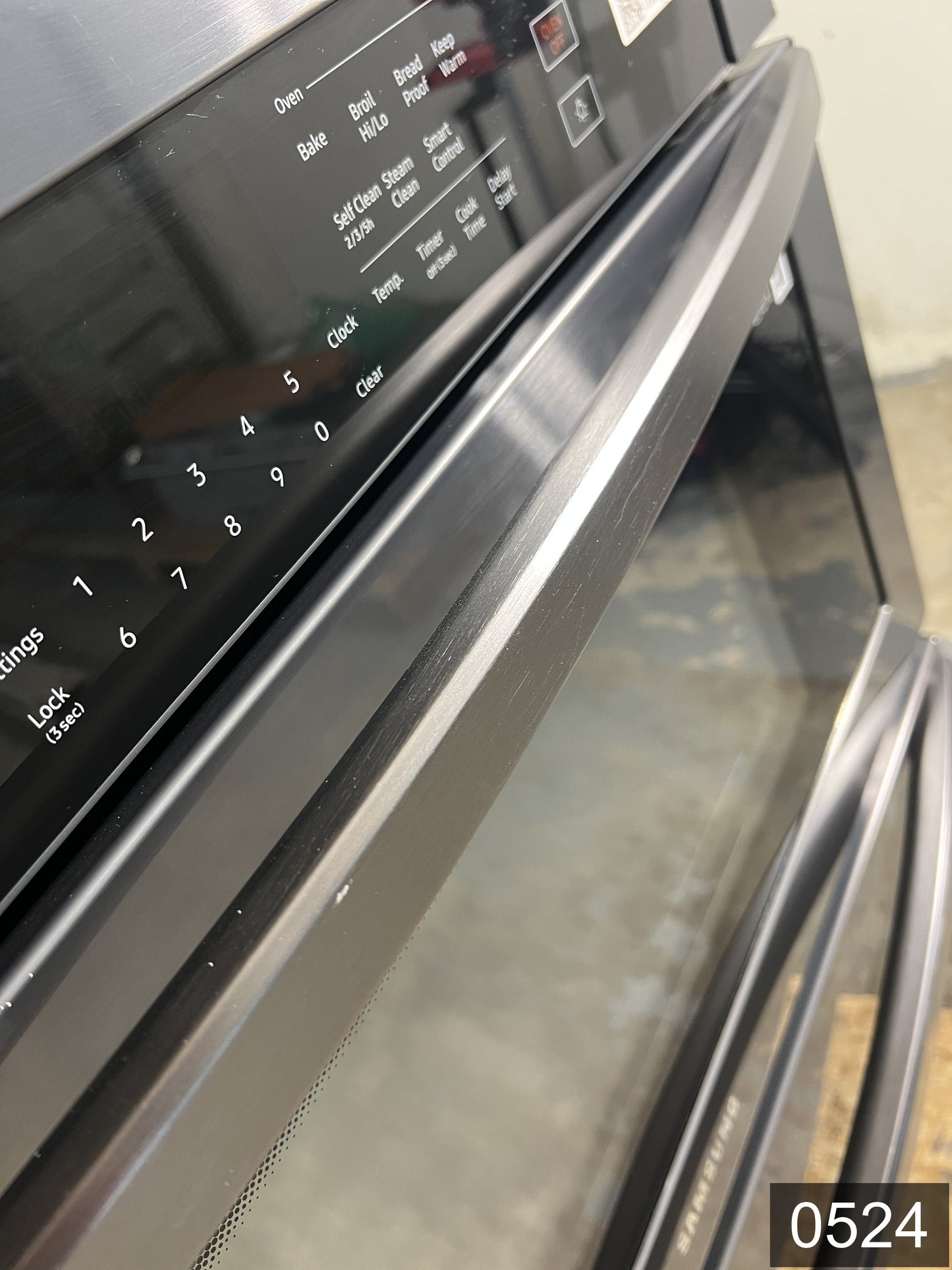 Samsung 30 inch Self + Steam Cleaning Smart Compatible Microwave Wall Oven Combo ( Fingerprint Resistant Black Stainless Steel )