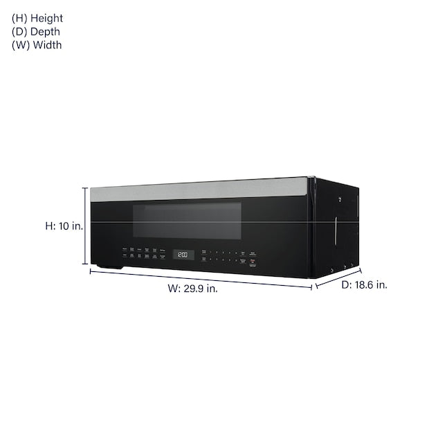 GE 1.2-cu ft Low Profile 29.9-in Over-the-Range Microwave with Sensor Cooking ( Stainless Steel )