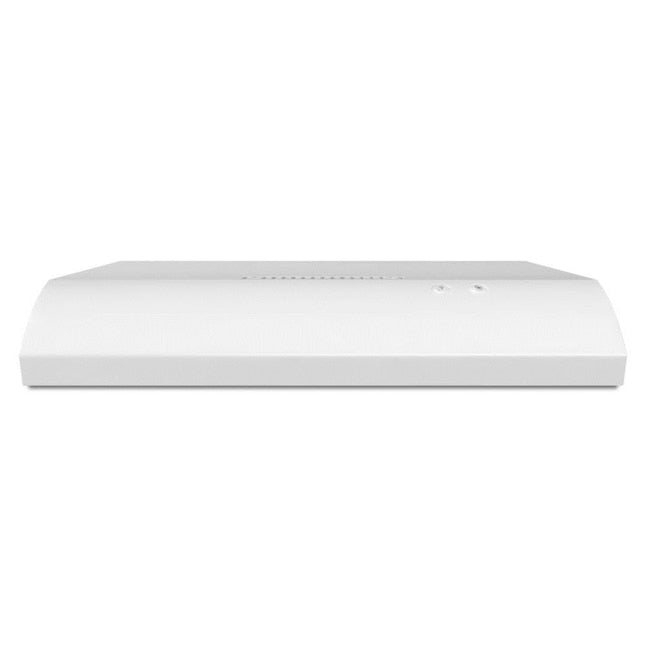 Whirlpool 30 inch Ductless 140-CFM Recirculating White Under Cabinet Range Hood with Charcoal Filter