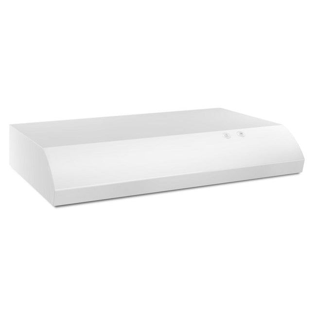 Whirlpool 30 inch Ductless 140-CFM Recirculating White Under Cabinet Range Hood with Charcoal Filter
