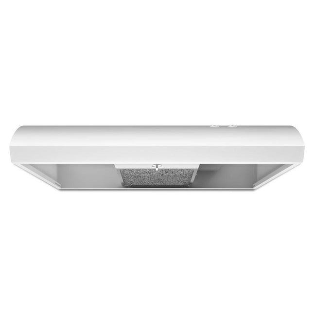 Whirlpool 30 inch Ductless 140-CFM Recirculating White Under Cabinet Range Hood with Charcoal Filter