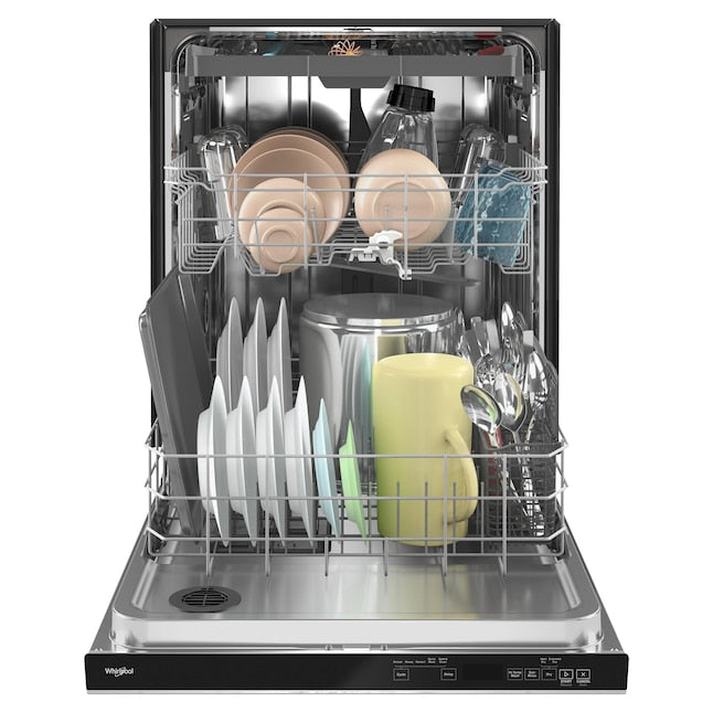 Whirlpool Eco Series Large Capacity 24-in Top Control Built-in Dishwasher With Third Rack ( Fingerprint Resistant Stainless Steel ) , 47-Decibel Very Quiet Sound Level