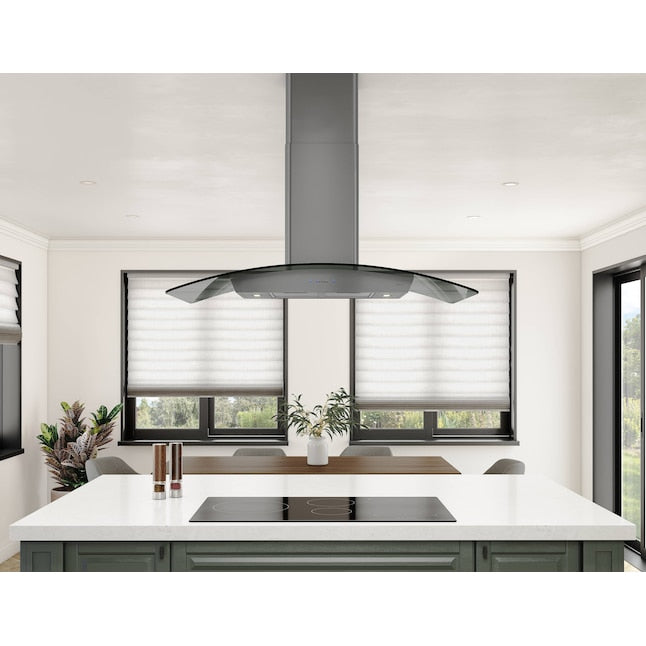 Zephyr 36 inch Convertible 600-CFM Black Stainless Steel Island Range Hood