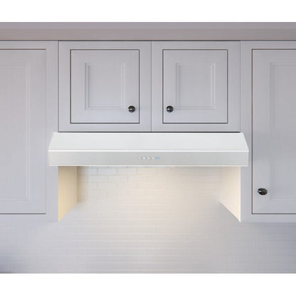 Zephyr 30 inch Convertible 400-CFM White Under Cabinet Range Hood