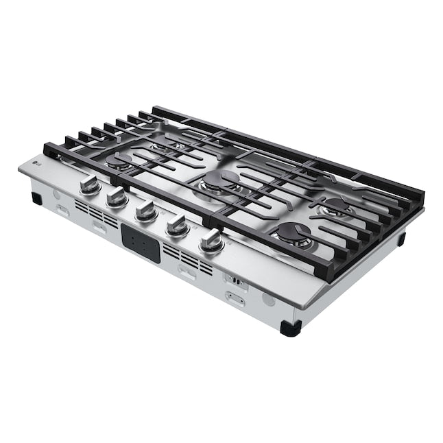 LG 36-in 5 burners Stainless steel Gas Cooktop