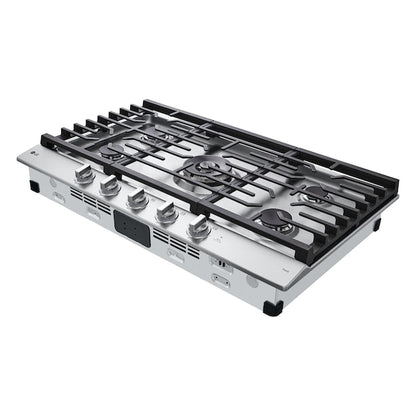 LG 36-in 5 burners Stainless steel Gas Cooktop