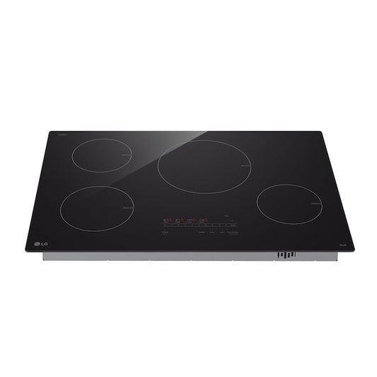 LG 30-in 4 burners Black Smart Compatible Induction Cooktop