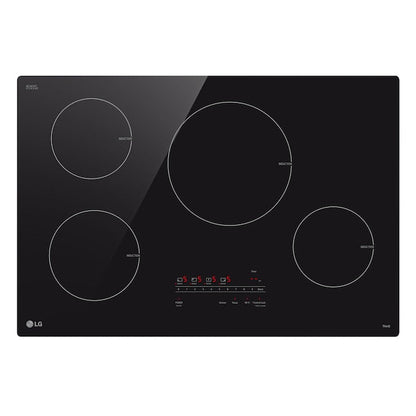 LG 30-in 4 burners Black Smart Compatible Induction Cooktop