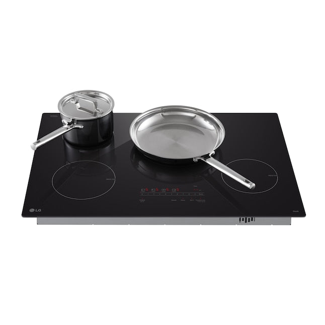 LG 30-in 4 burners Black Smart Compatible Induction Cooktop