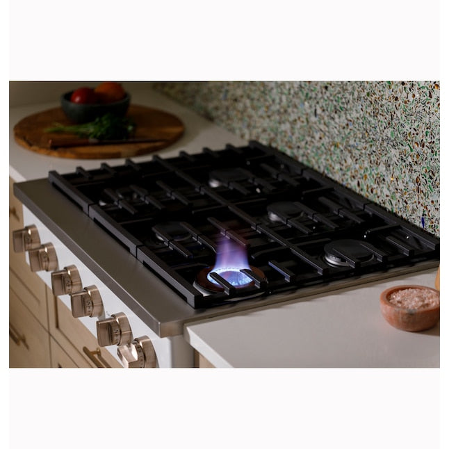 Cafe 36-in 6 burners Stainless steel Gas Cooktop