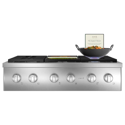 Cafe 36-in 6 burners Stainless steel Gas Cooktop