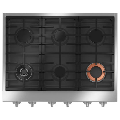 Cafe 36-in 6 burners Stainless steel Gas Cooktop