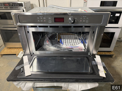 Cafe 30 inch Self + Steam Cleaning Microwave Wall Oven Combo ( Stainless Steel )