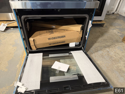 Cafe 30 inch Self + Steam Cleaning Microwave Wall Oven Combo ( Stainless Steel )