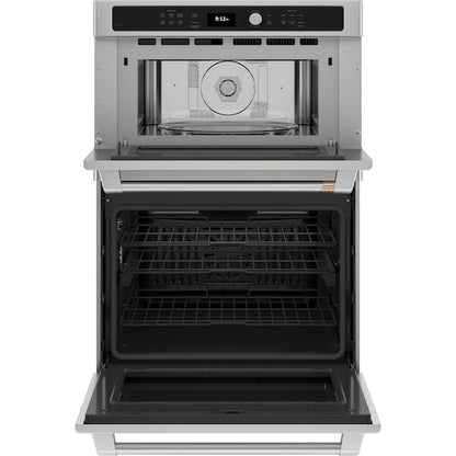 Cafe 30 inch Self + Steam Cleaning Microwave Wall Oven Combo ( Stainless Steel )