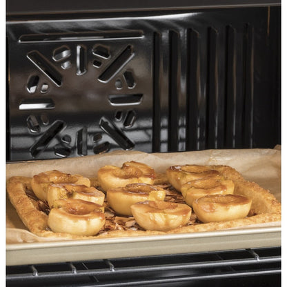 Cafe 30 inch Smart Compatible Double Electric Wall Oven with Air Fry Self + Steam Cleaning ( Stainless Steel with Brushed Stainless Handles )