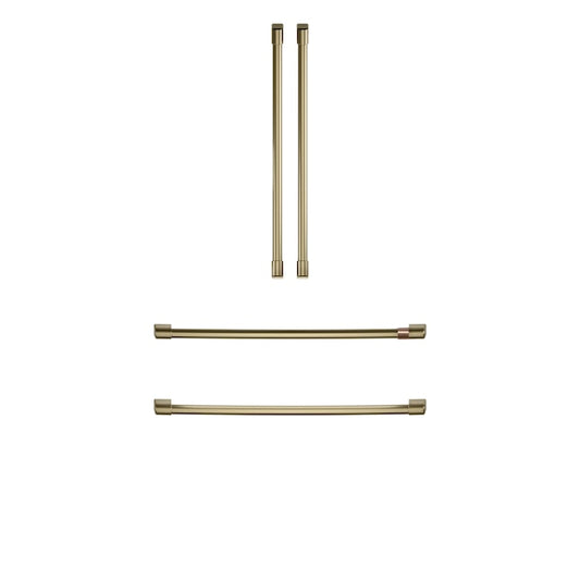 Cafe 4-door French Door Refrigerator 4 Piece Handle Kit- Brushed Brass