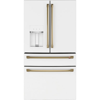 Cafe 4-door French Door Refrigerator 4 Piece Handle Kit- Brushed Brass