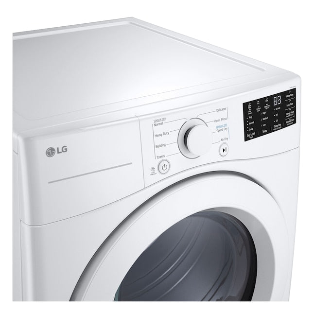 LG 7.4-cu ft Stackable Vented Electric Dryer ( White ) Energy Star Certified