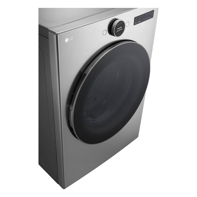LG TurboSteam 7.4-cu ft Stackable Steam Cycle Vented Electric Dryer ( Graphite Steel ) Energy Star Certified