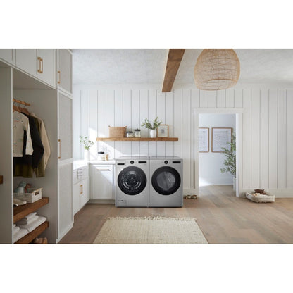 LG TurboSteam 7.4-cu ft Stackable Steam Cycle Vented Electric Dryer ( Graphite Steel ) Energy Star Certified