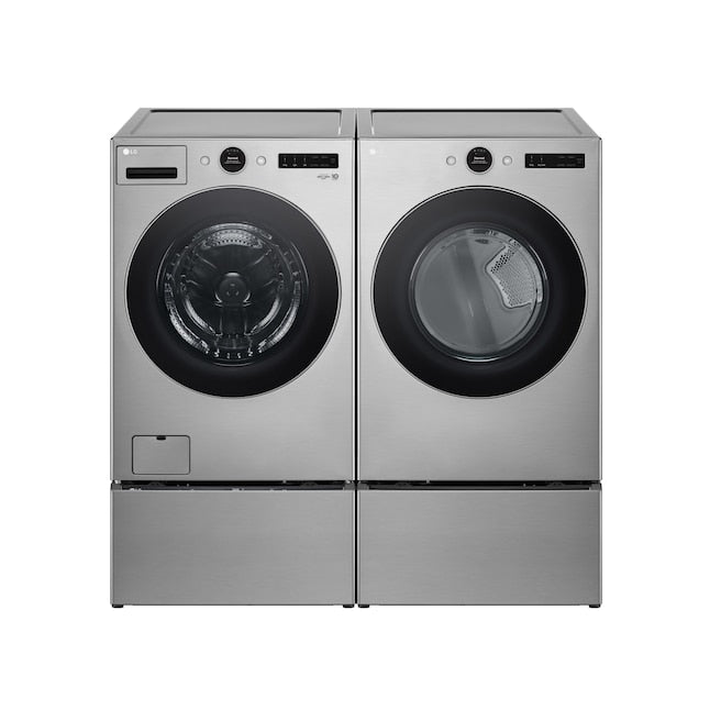 LG TurboSteam 7.4-cu ft Stackable Steam Cycle Vented Electric Dryer ( Graphite Steel ) Energy Star Certified