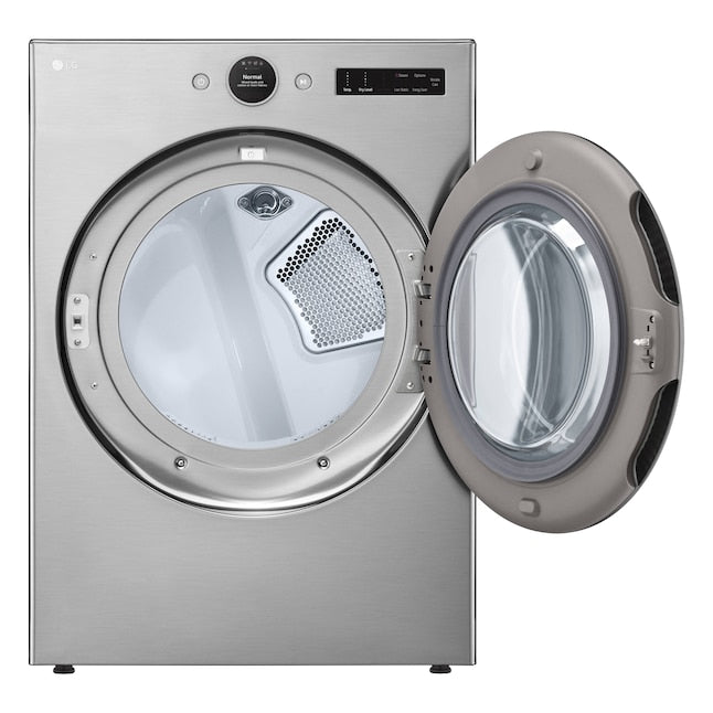 LG TurboSteam 7.4-cu ft Stackable Steam Cycle Vented Electric Dryer ( Graphite Steel ) Energy Star Certified