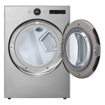 LG TurboSteam 7.4-cu ft Stackable Steam Cycle Vented Electric Dryer ( Graphite Steel ) Energy Star Certified