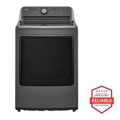 LG TurboSteam 7.4-cu ft Stackable Steam Cycle Vented Electric Dryer ( Graphite Steel ) Energy Star Certified