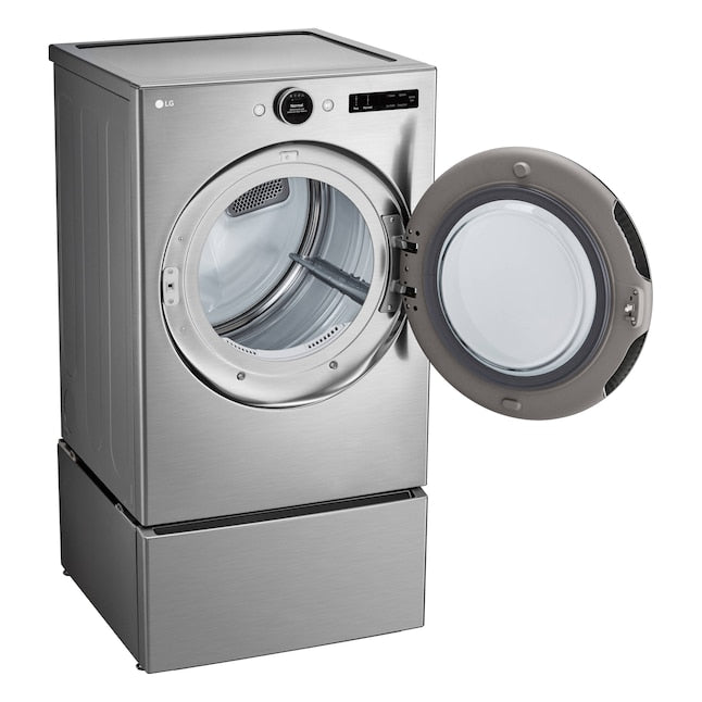 LG TurboSteam 7.4-cu ft Stackable Steam Cycle Vented Electric Dryer ( Graphite Steel ) Energy Star Certified