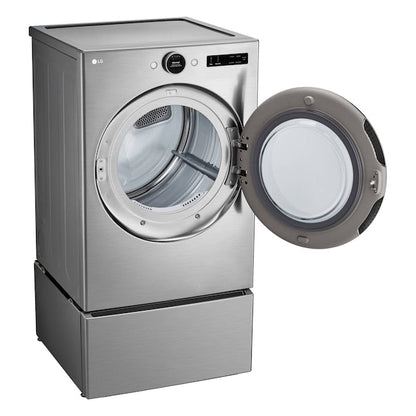 LG TurboSteam 7.4-cu ft Stackable Steam Cycle Vented Electric Dryer ( Graphite Steel ) Energy Star Certified