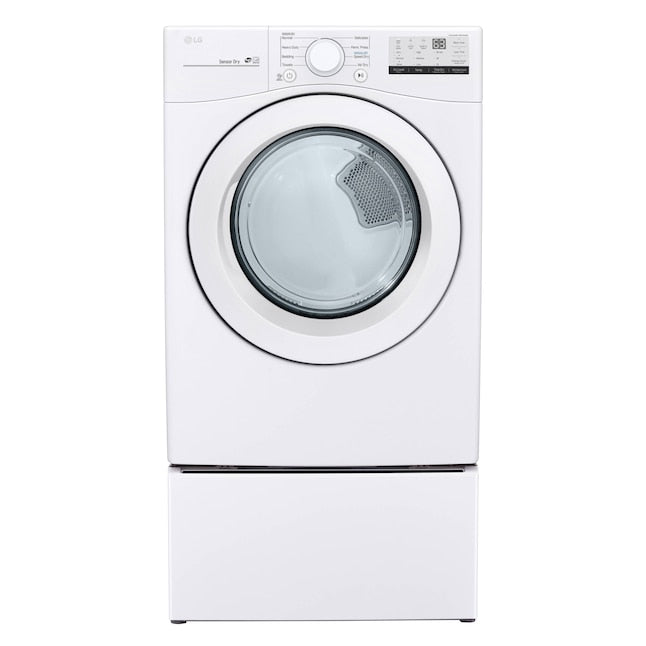 LG 7.4-cu ft Stackable Vented Gas Dryer ( White ) Energy Star Certified