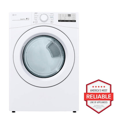 LG 7.4-cu ft Stackable Vented Gas Dryer ( White ) Energy Star Certified