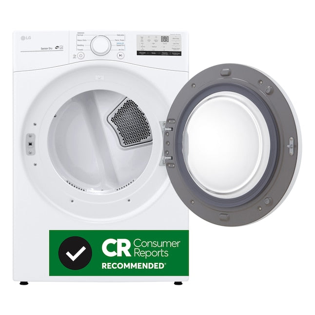 LG 7.4-cu ft Stackable Vented Gas Dryer ( White ) Energy Star Certified