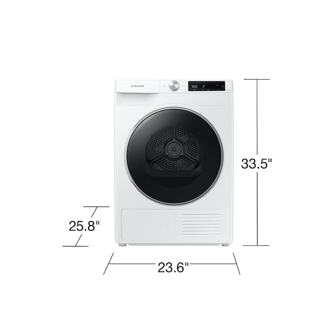 Samsung 4-cu ft Stackable Ventless Heat Pump Electric Dryer ( White ) Energy Star Certified
