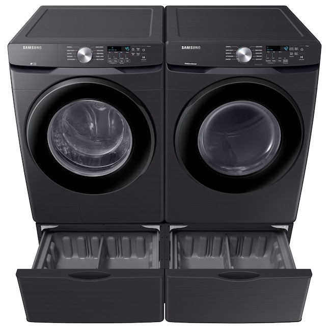 Samsung 7.5-cu ft Stackable Vented Electric Dryer ( Fingerprint Resistant Black Stainless Steel )
