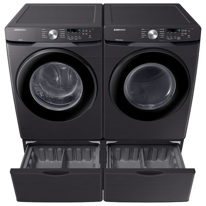 Samsung 7.5-cu ft Stackable Vented Electric Dryer ( Fingerprint Resistant Black Stainless Steel )