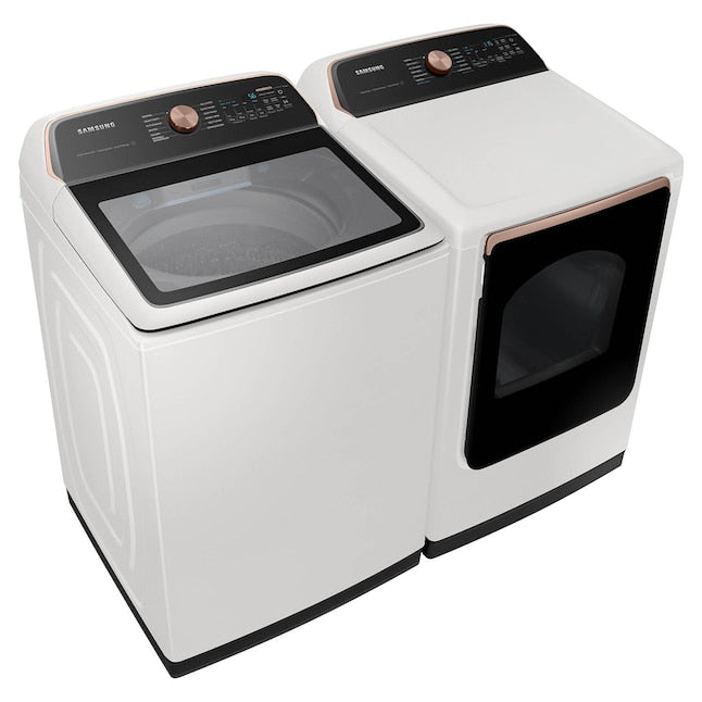 Samsung 7.4-cu ft Steam Cycle Vented Smart Compatible Gas Dryer ( Ivory ) Energy Star Certified